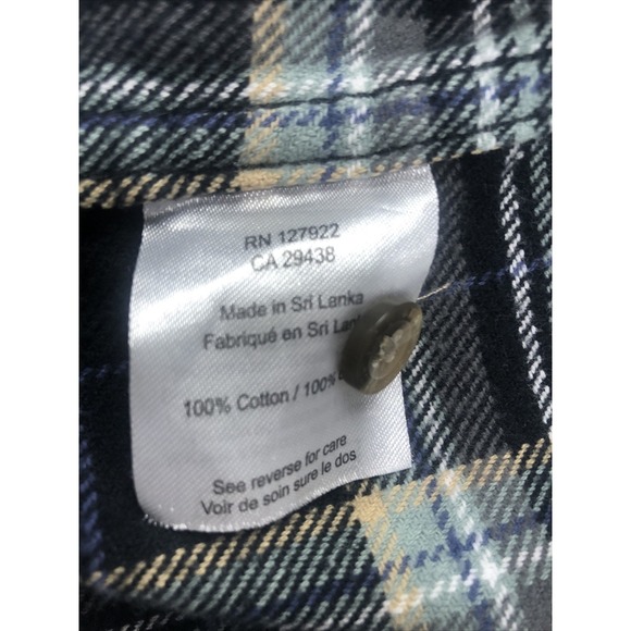 MOUNTAIN KHAKIS plaid flannel button down blue western shirt w/pocket Mens XL - Picture 3 of 11